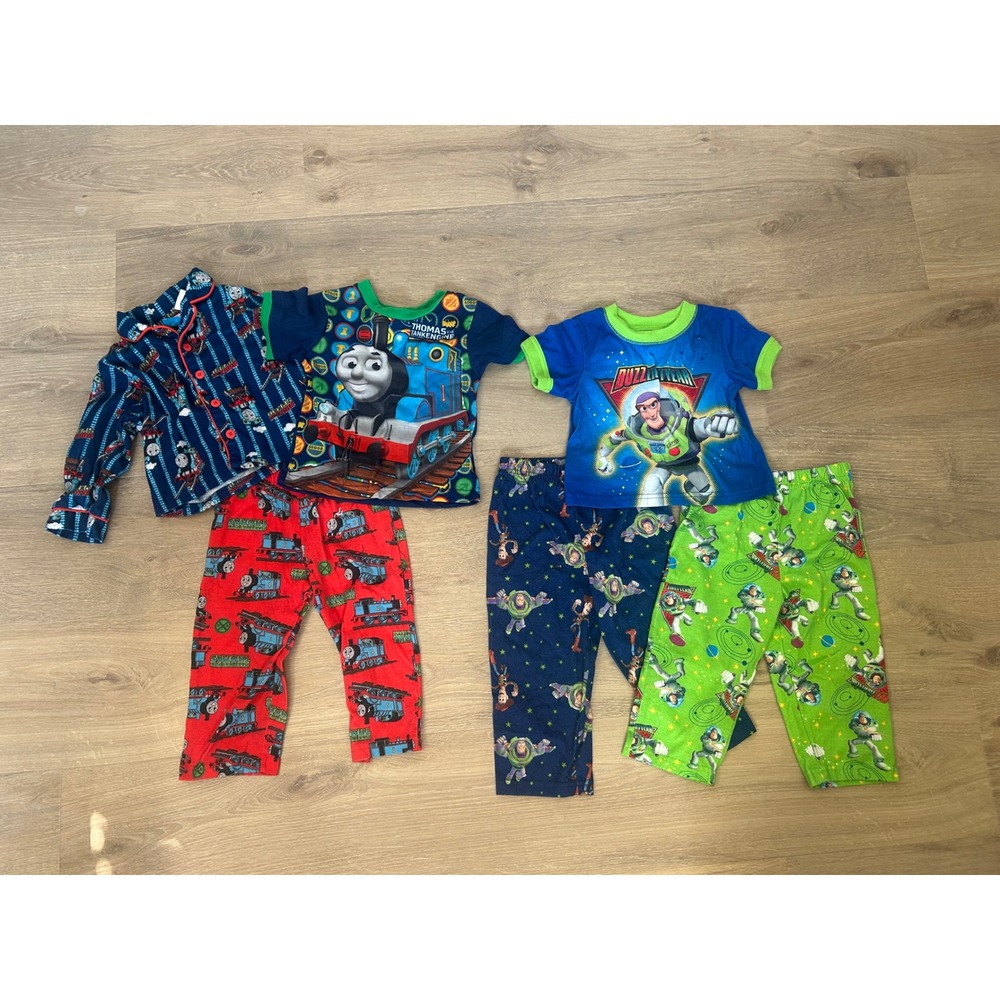 Toddler Pajama Sets Bundle Size 2T Thomas & Friends & Toy Story